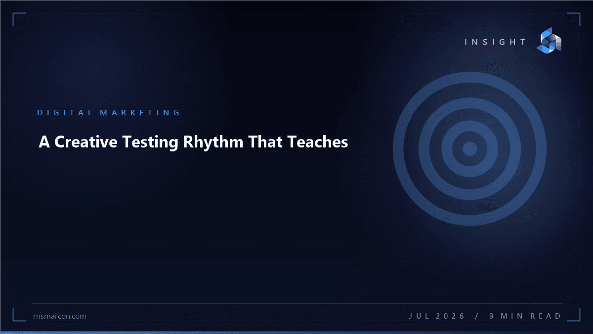 A Creative Testing Rhythm That Actually Produces Learning